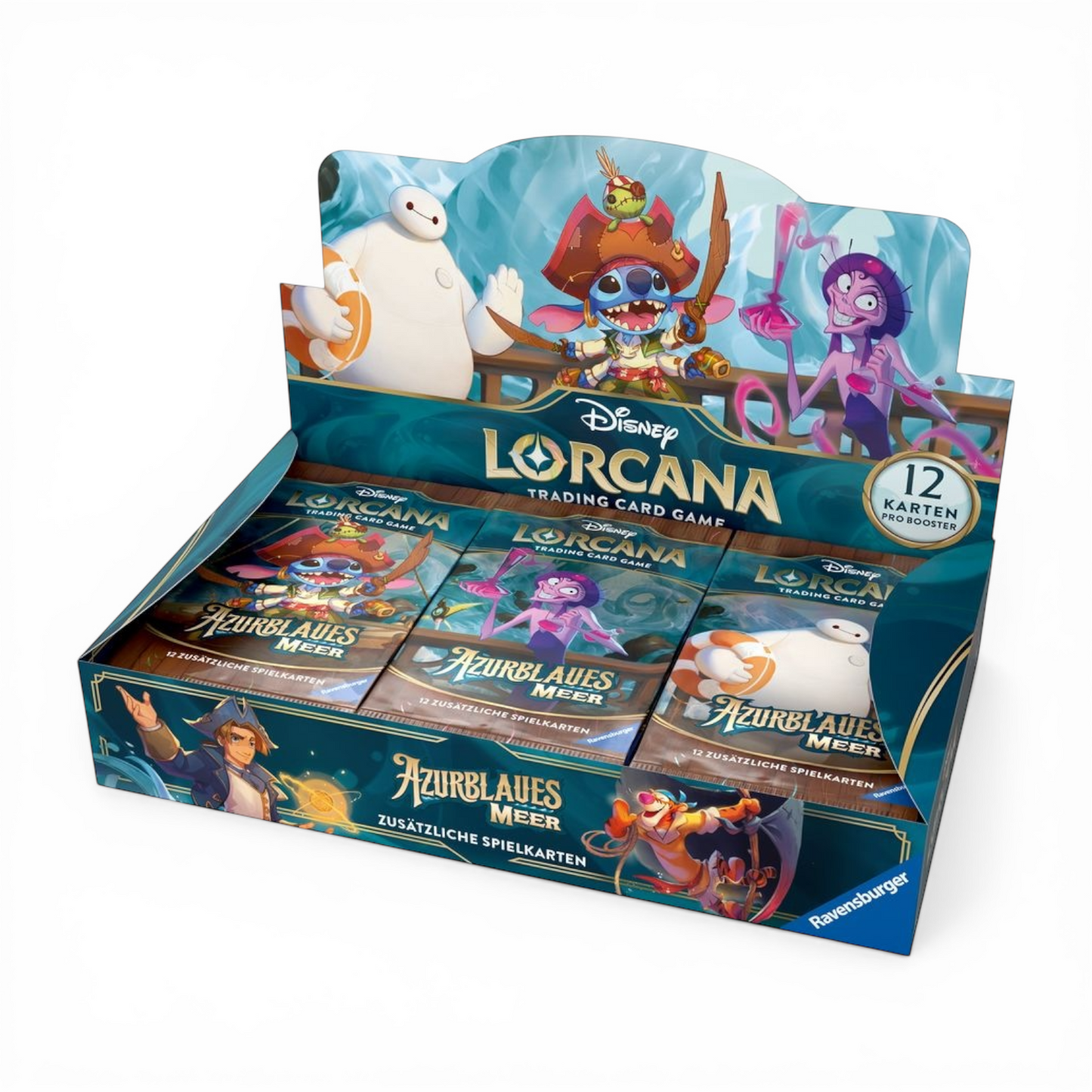Disney Lorcana Set 6 Azurblaues Meer Display Deutsch 24 Boosterpacks