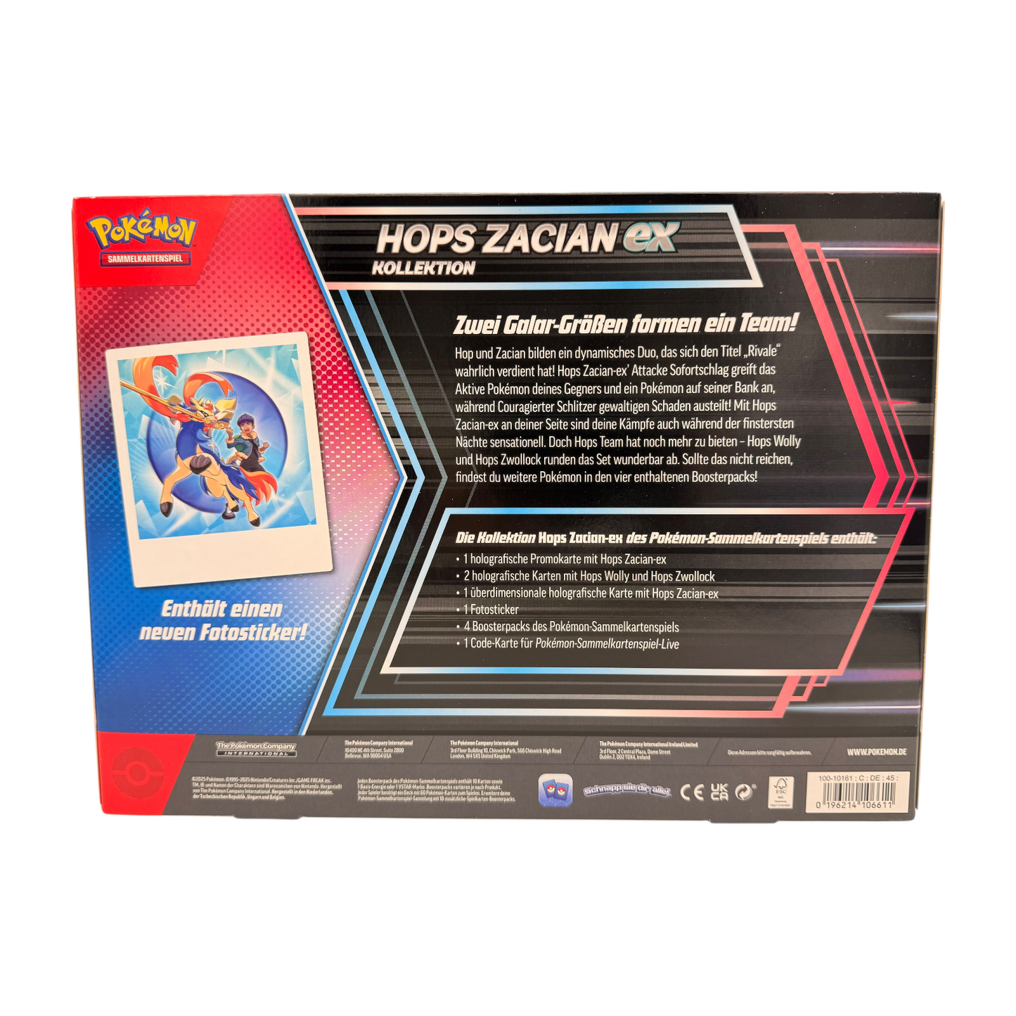 Pokémon – Hops Zacian-ex Kollektion (Deutsch)