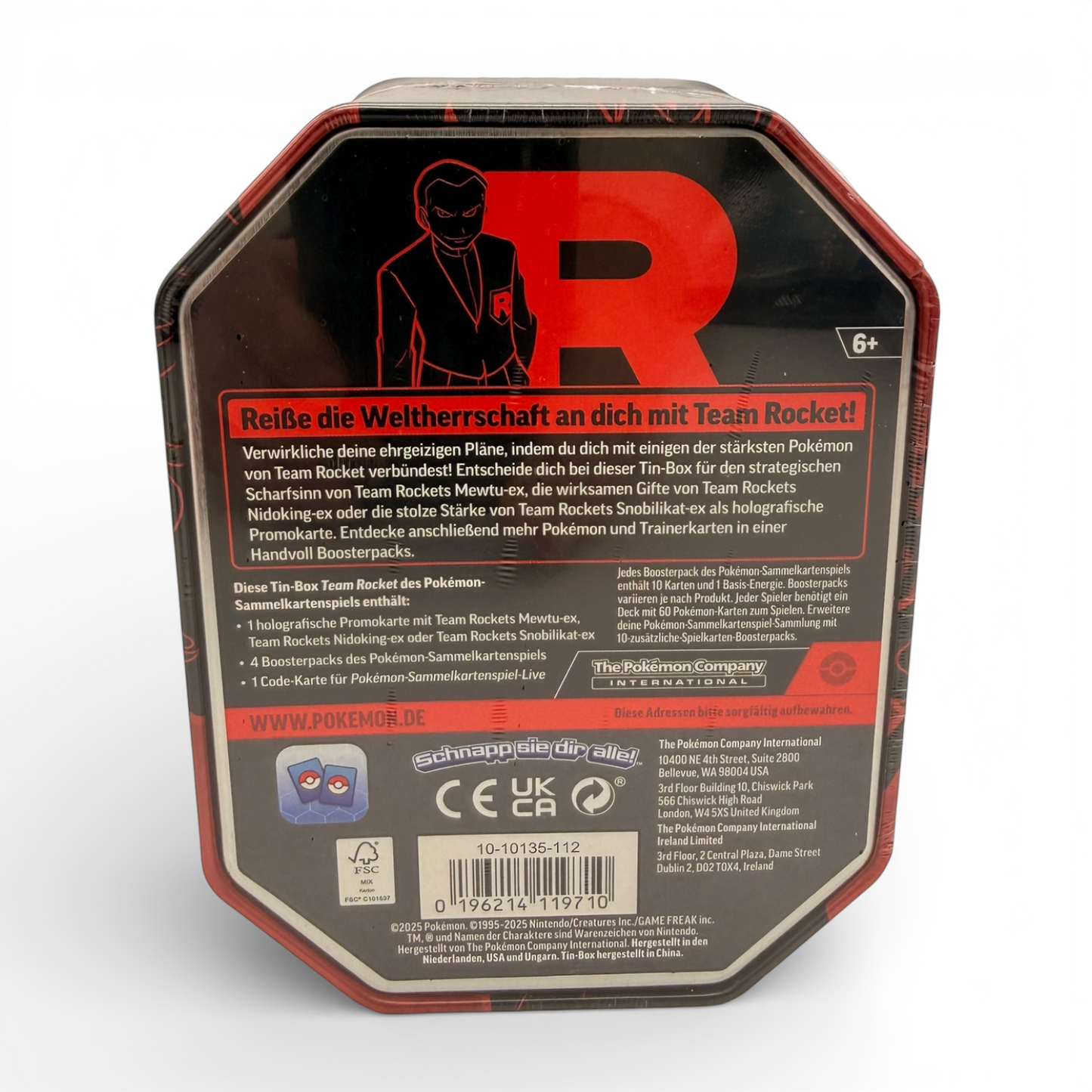 Pokémon Team Rocket: Mewtu-ex Tin-Box 2025 (DE)