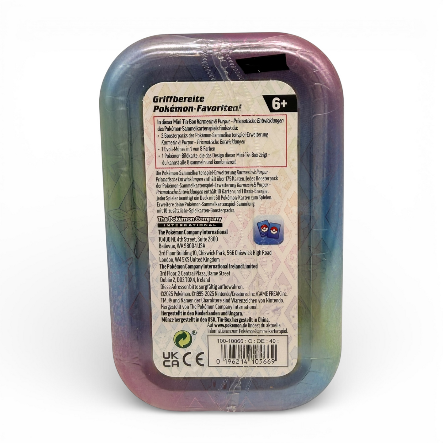 Pokémon TCG: Karmesin & Purpur – Prismatische Entwicklungen – Mini-Tin (DE)