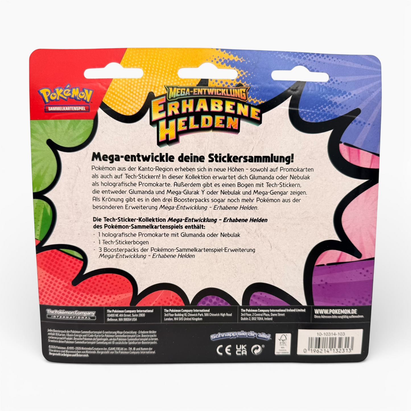 Pokémon TCG | Mega-Entwicklung: Erhabene Helden (ME2.5) | Tech-Sticker-Kollektion (DE)