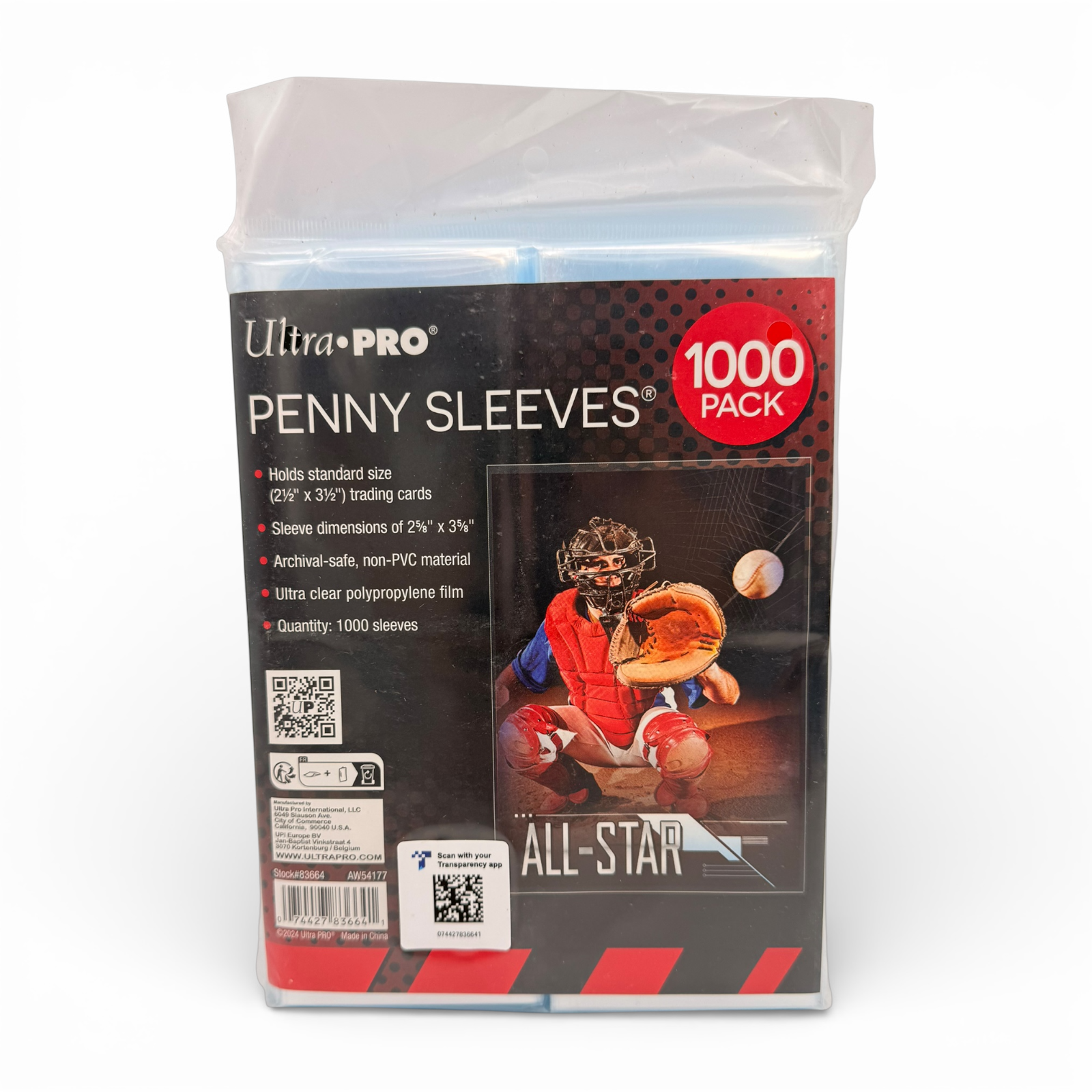 Ultra Pro Soft Sleeves 63,5 x 88,9 mm – Penny Sleeves (1000ct)