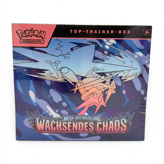 Pokémon TCG: Mega-Entwicklung – Wachsendes Chaos | Top-Trainer-Box (DE)