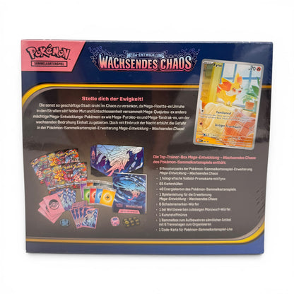 Pokémon TCG: Mega-Entwicklung – Wachsendes Chaos | Top-Trainer-Box (DE)