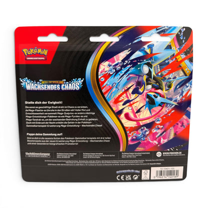 Pokémon TCG: Mega-Entwicklung – Wachsendes Chaos – 3er Blister (DE) – Glutexo Promo