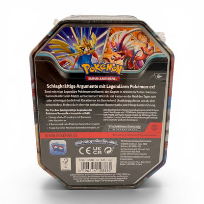 Pokémon Tin-Box Schlagkräftige Legenden – Zacian-ex DE