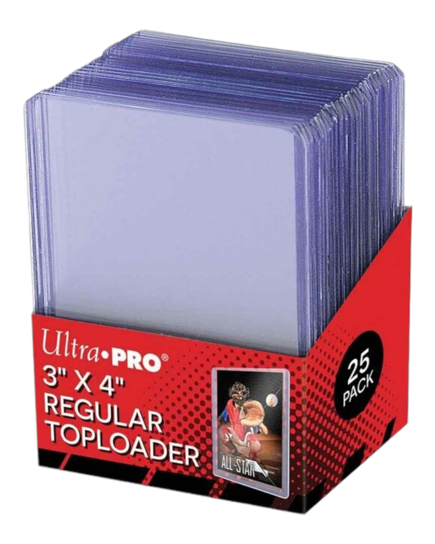 Ultra Pro 3” x 4” Regular Toploader - Pack of 25