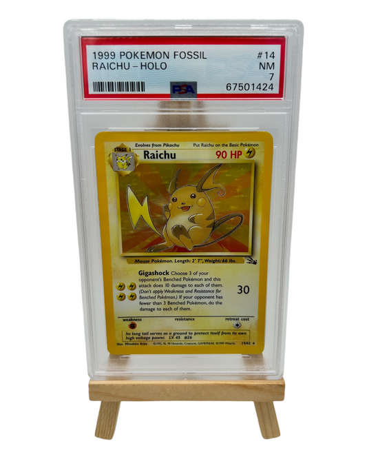 Raichu - Holo - Fossil (1999) - PSA 7 NM