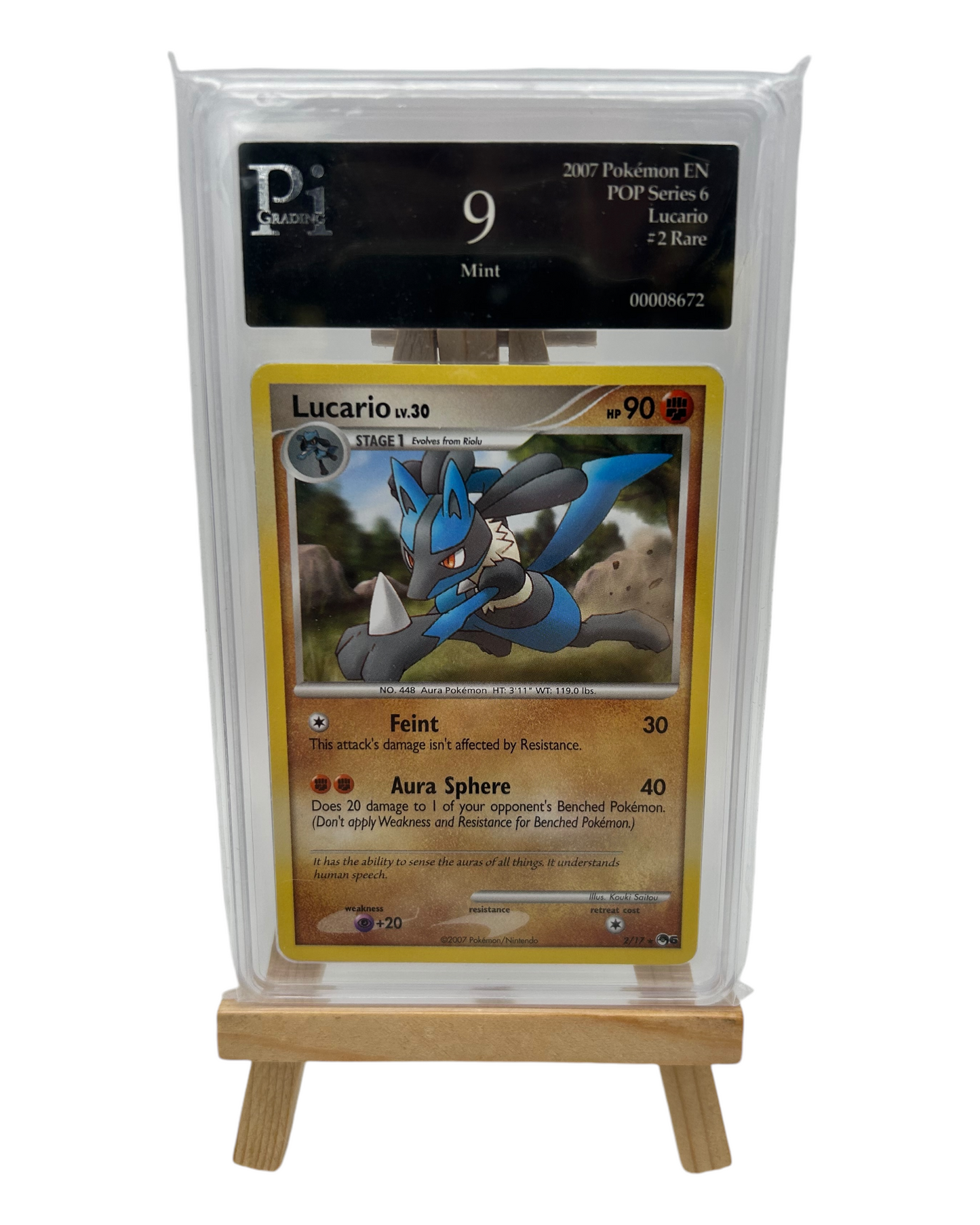 Lucario Lv.30 - POP Series 6 (2007) - Pi Grading 9 MINT