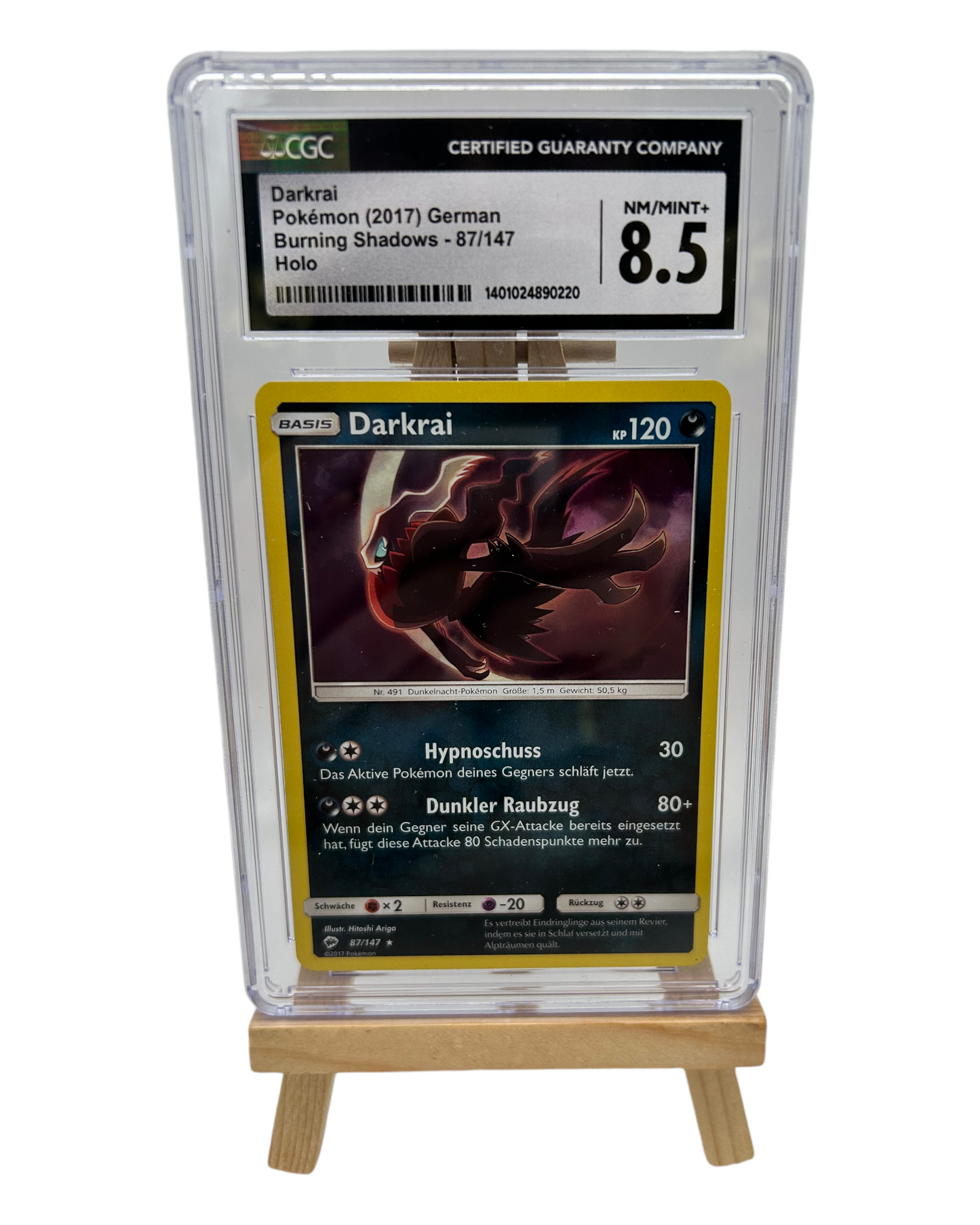 Darkrai - Holo - Burning Shadows (2017) - CGC 8.5 NM/MINT+