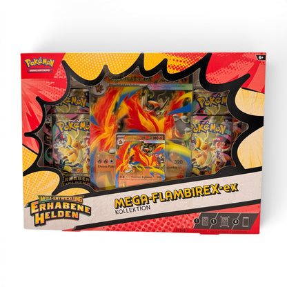 Pokémon TCG Mega-Entwicklung – Erhabene Helden Mega-Kollektion (DE) – Mega-Flambirex-ex