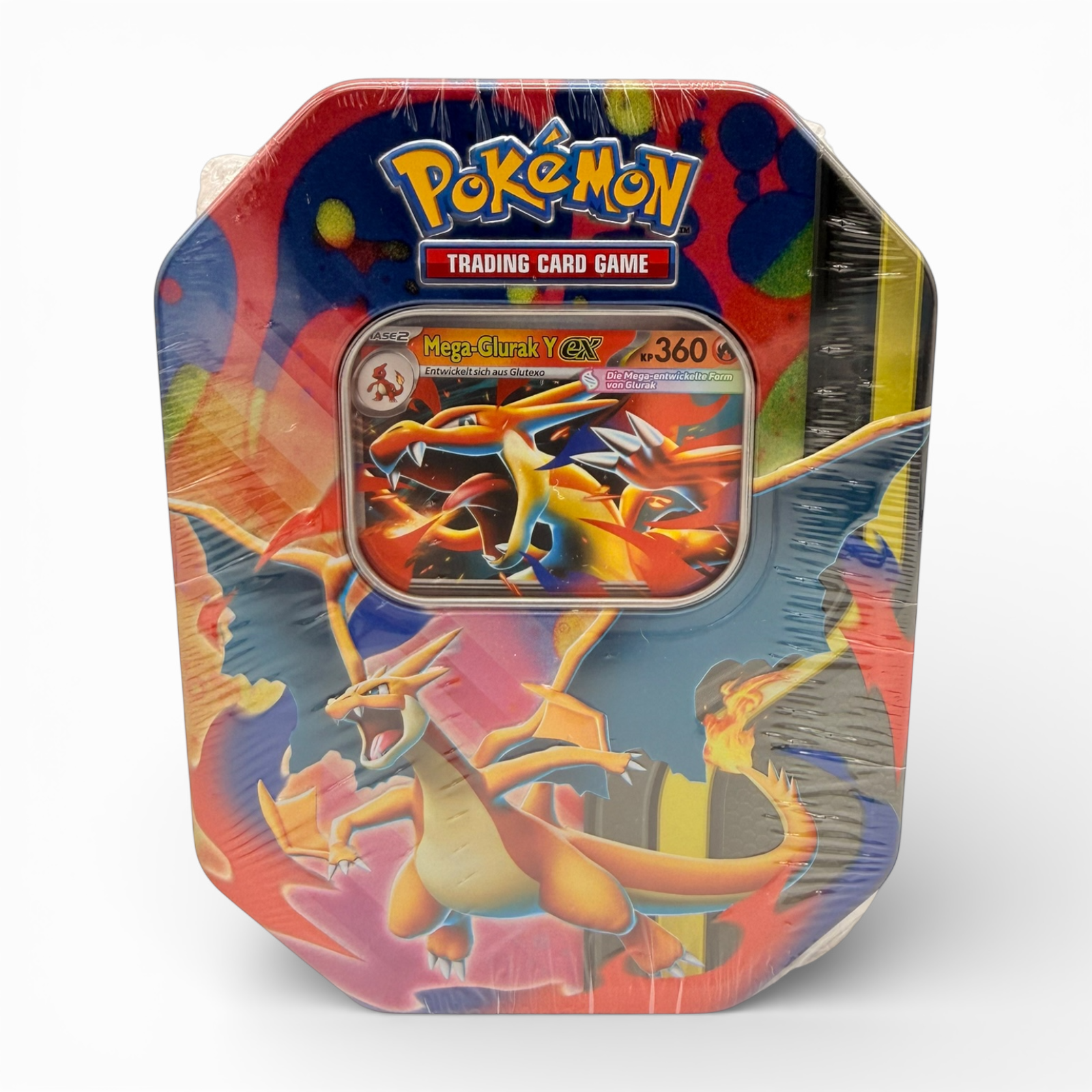 Pokémon TCG Mega-Glurak Tin-Box DE mit Mega-Glurak X-ex oder Y-ex Promokarte