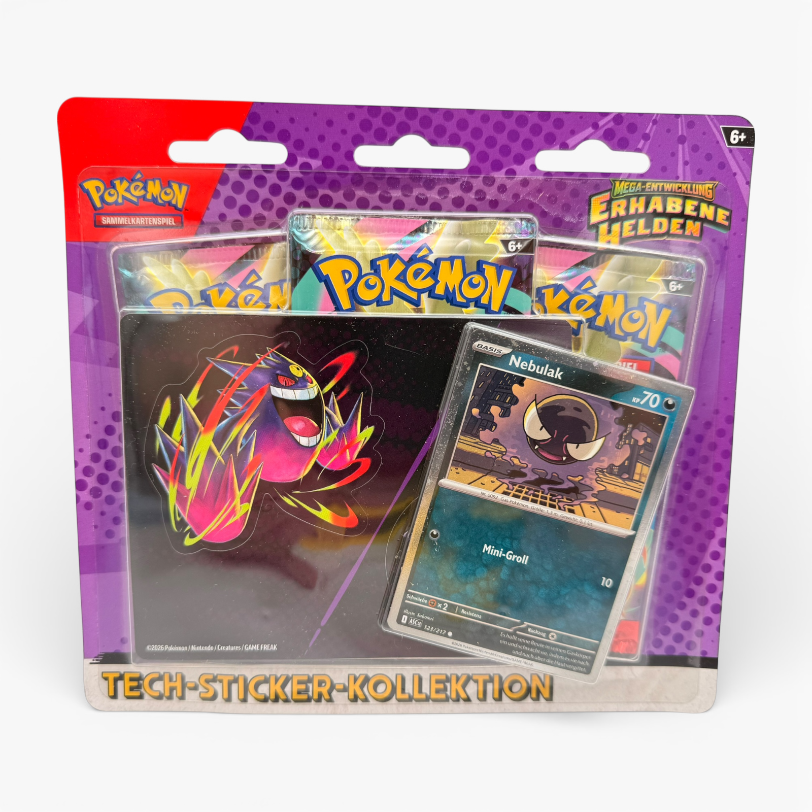 Tech-Sticker-Kollektion Erhabene Helden DE – Nebulak / Mega-Gengar
