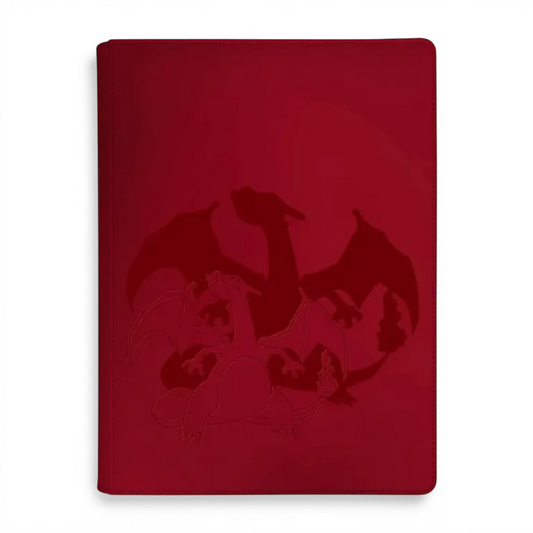 Ultra Pro Elite Series Glurak 9-Pocket Zip PRO-Binder – Vorderseite (rot, Prägung)