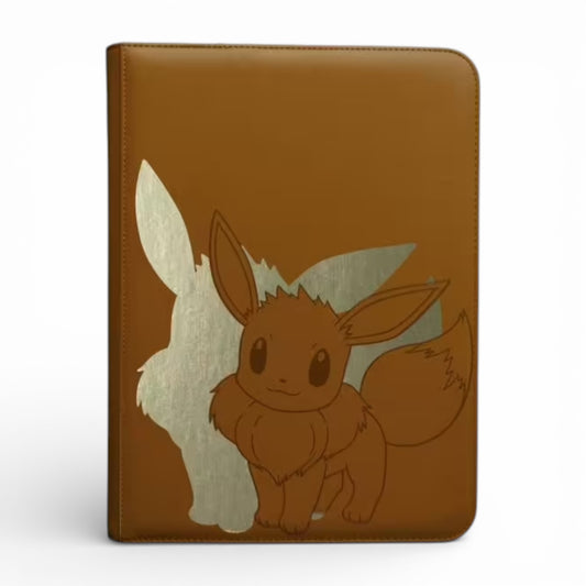 Ultra Pro Elite Series Eevee 9-Pocket Zip PRO-Binder – brauner Reißverschluss-Sammelordner für Pokémon-Karten (bis 360 Karten)